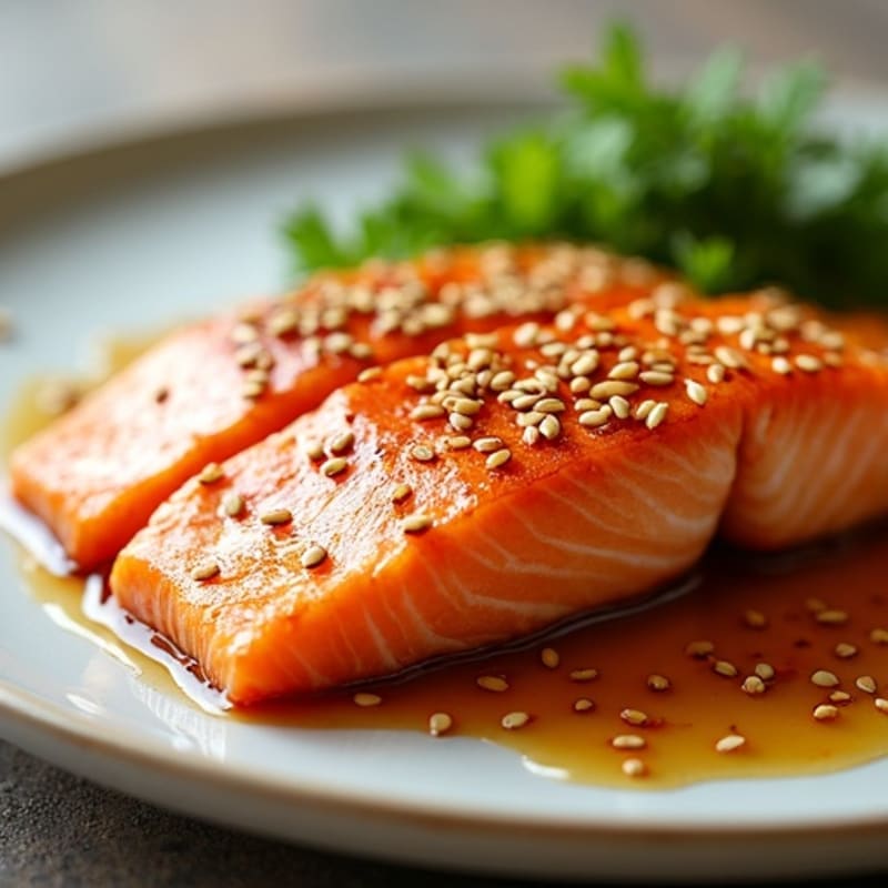 Ginger-Honey Glazed Salmon with Sesame