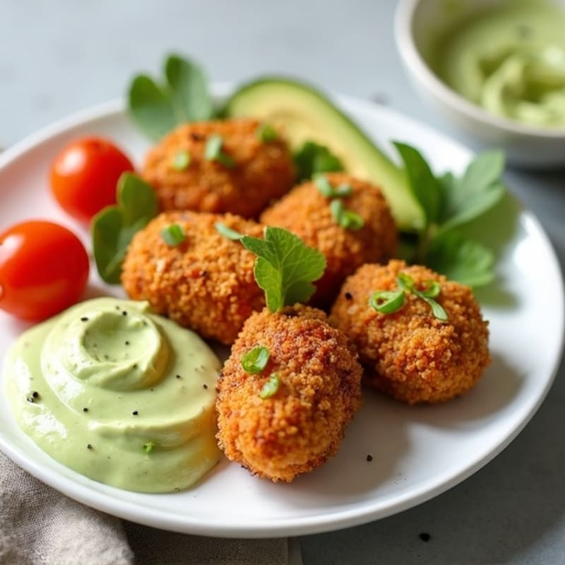 Baked Jalapeño Chicken Poppers with Creamy Avocado Sauce
