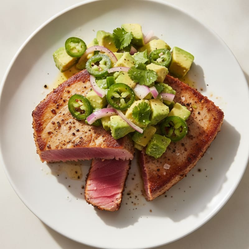 Seared Tuna with Avocado Salsa