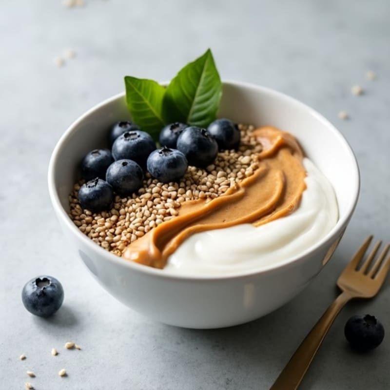 Creamy Greek Yogurt Bowl with Hemp Seeds and Almond Butter