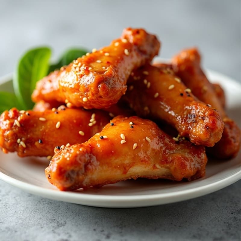 Crispy Honey-Sriracha Glazed Chicken Wings