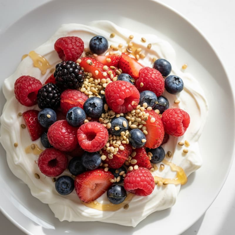 Creamy Greek Yogurt Protein Parfait with Mixed Berries