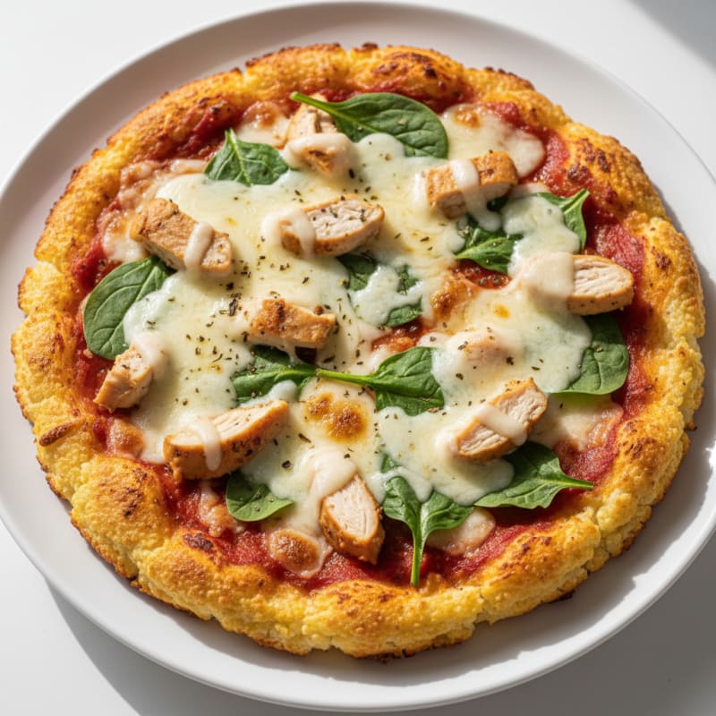 Crispy Golden Cauliflower Crust Pizza