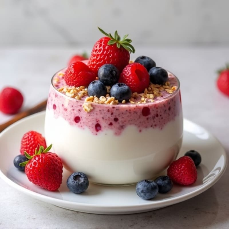 Vanilla-Berry Protein Overnight Oats