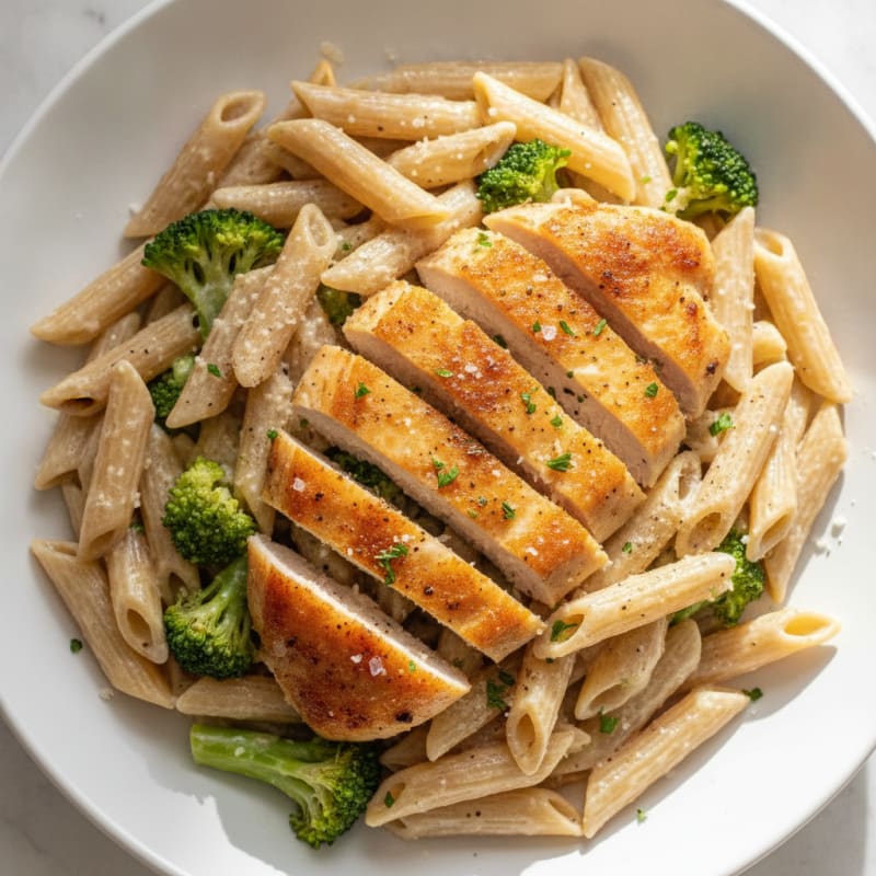 Garlic Parmesan Chicken Alfredo Pasta