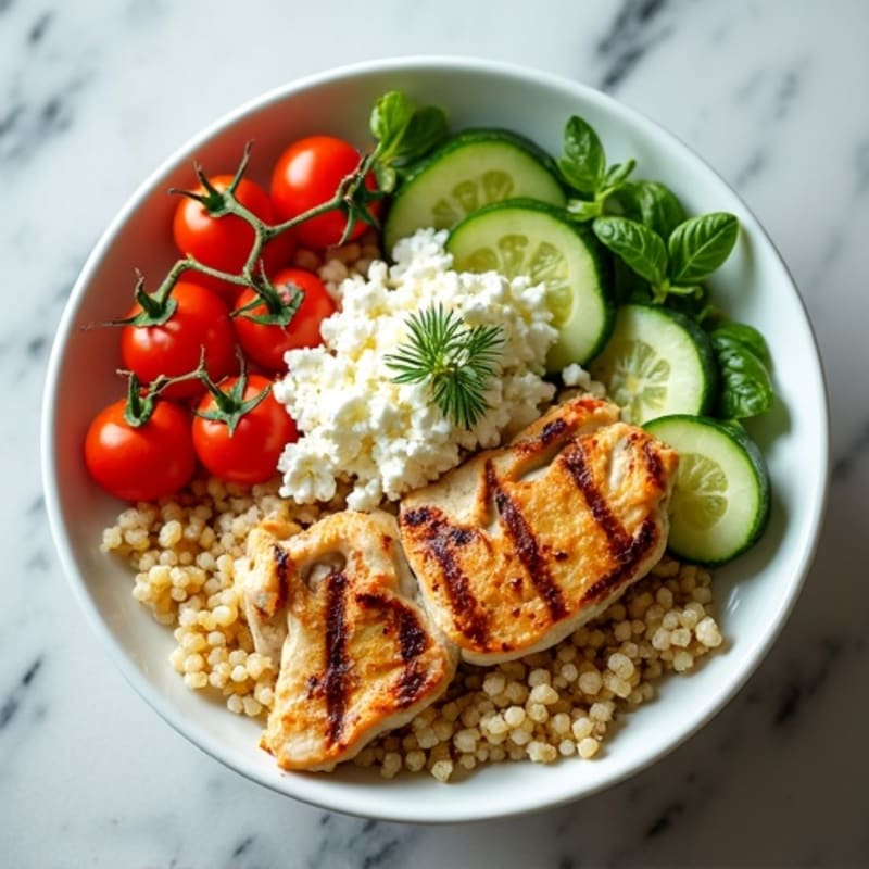 Quick Greek Chicken Protein Bowl
