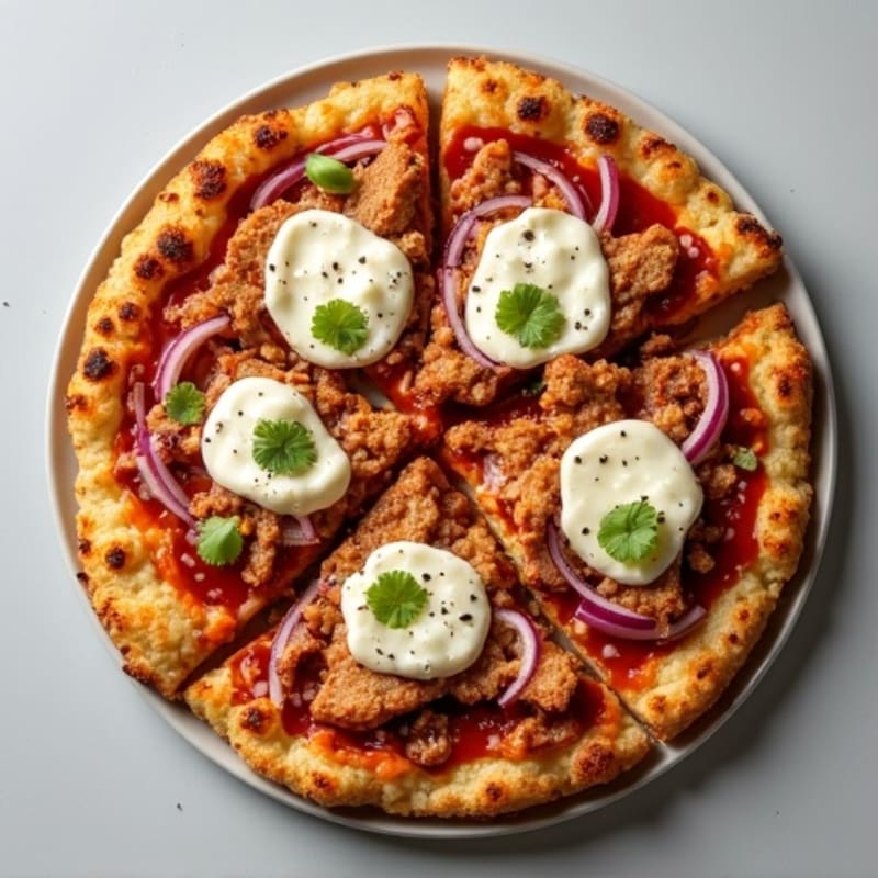 High-Protein Crispy BBQ Chicken Pizza