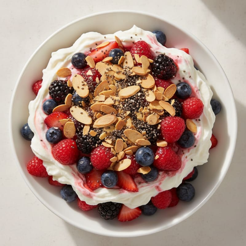 Creamy Greek Yogurt Protein Parfait with Mixed Berries