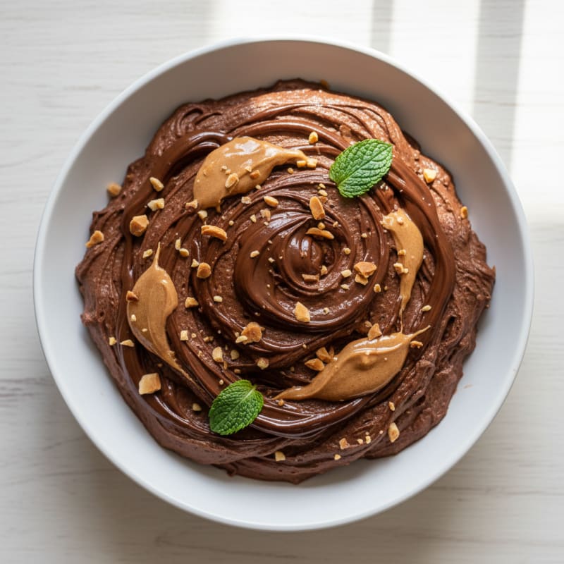 Chocolate Protein Mousse with Silken Tofu and Almond Butter