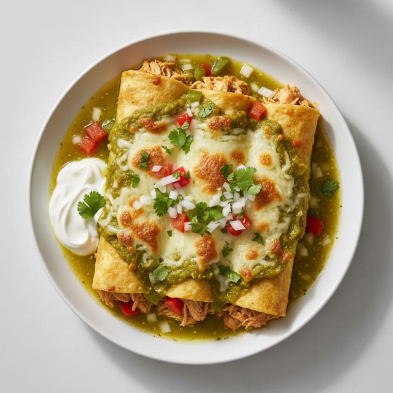Chicken Enchiladas with Verde Sauce