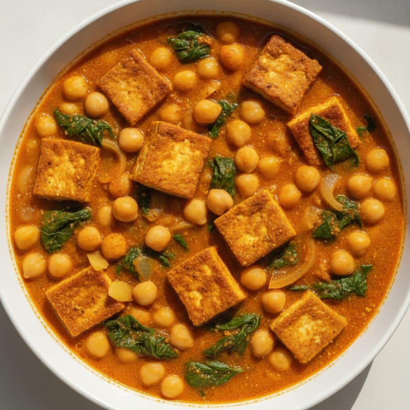 Hearty Chickpea and Spinach Curry