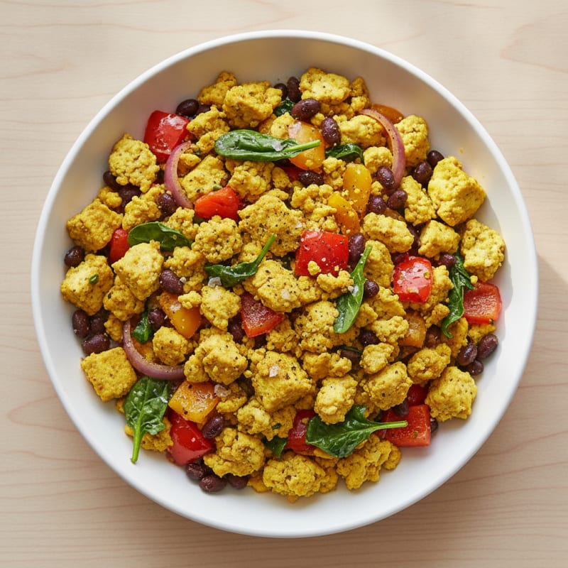 Hearty Tofu Scramble with Roasted Vegetables
