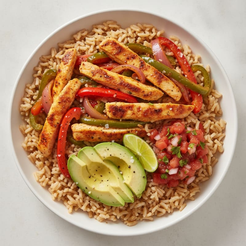 Chicken Fajita Rice Bowl
