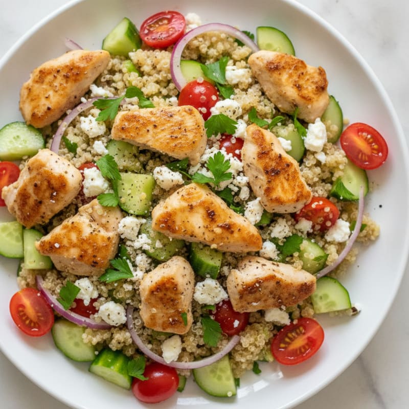 Lemon Herb Chicken and Quinoa Salad