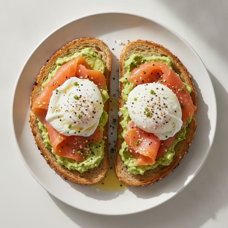 Protein-Packed Avocado Toast with Poached Eggs
