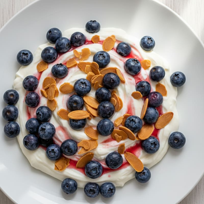 Greek Yogurt Protein Parfait with Berries and Almonds