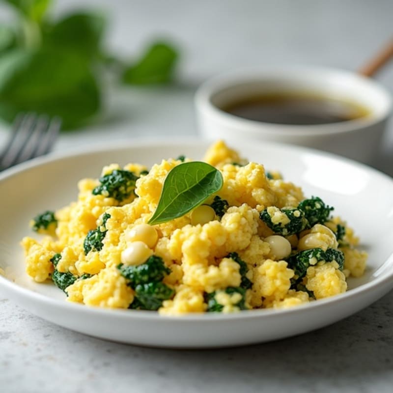 Egg White Spinach Scramble