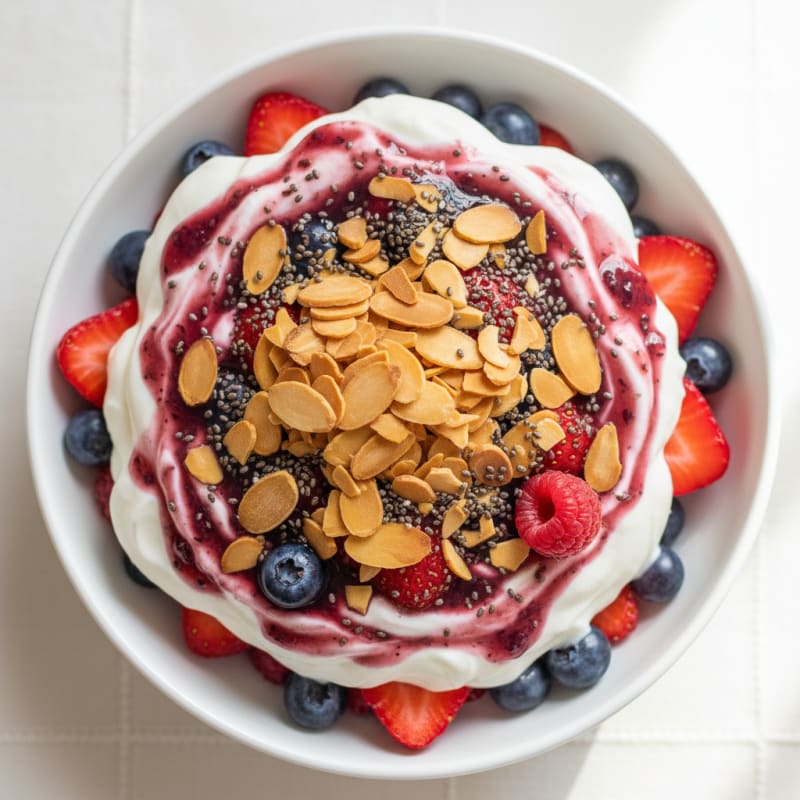 Greek Yogurt Protein Parfait with Berries
