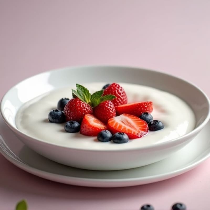 Silky Greek Yogurt Protein Mousse with Fresh Berries