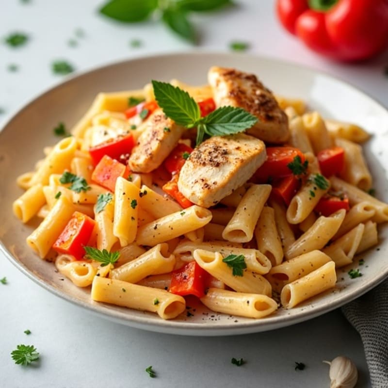 Creamy Cajun Chicken Pasta with Bell Peppers