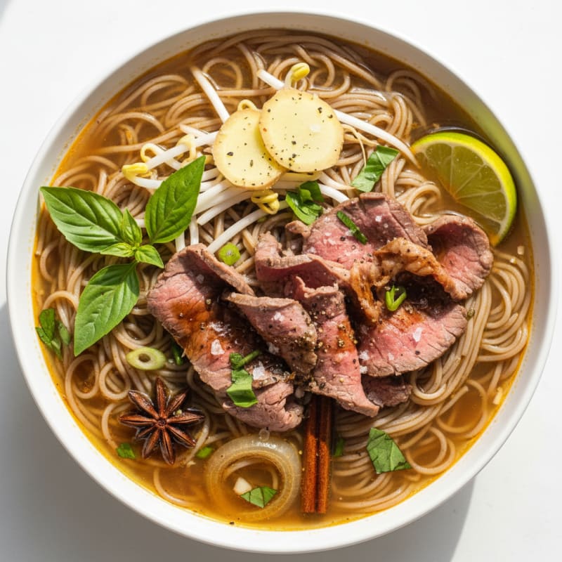 Tender Beef Pho with Aromatic Broth