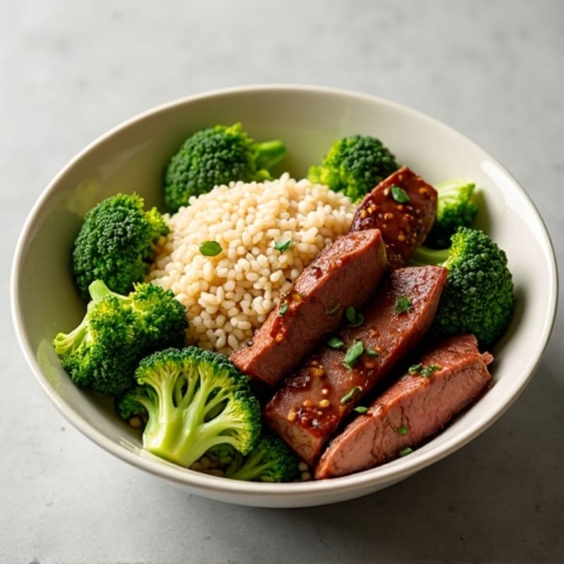 Ginger-Garlic Beef and Broccoli Rice Bowl