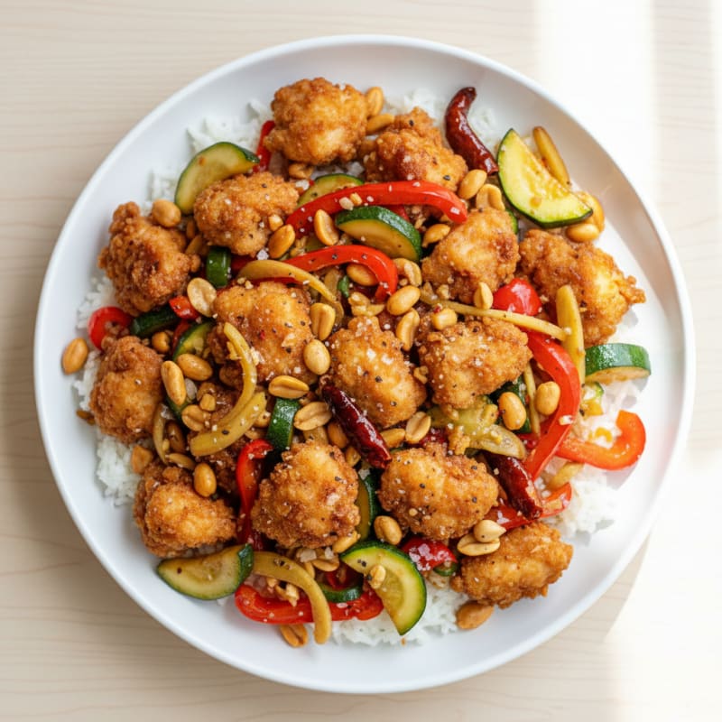 Crispy Kung Pao Chicken Stir-Fry