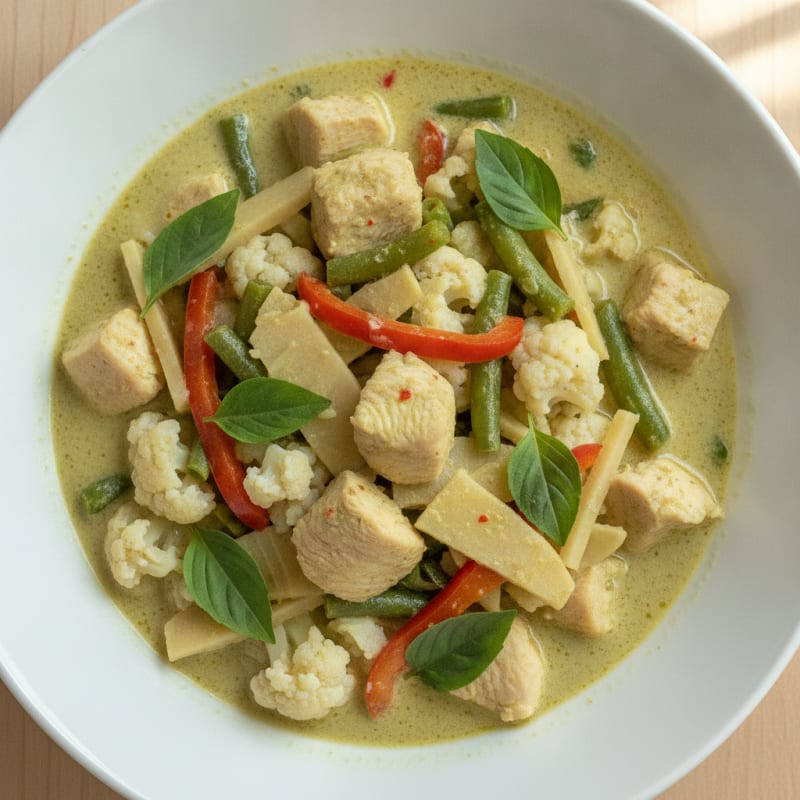 Thai Green Chicken Curry with Basil