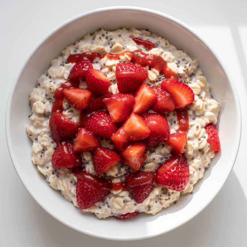 Creamy Strawberry Shortcake Overnight Oats