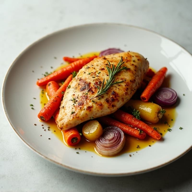 Herb-Roasted Chicken with Crispy Root Vegetables