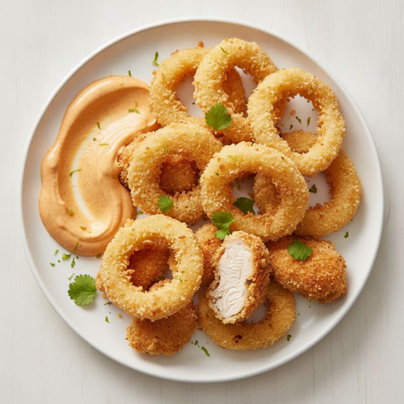 Beer-Battered Onion Rings with Chipotle Aioli