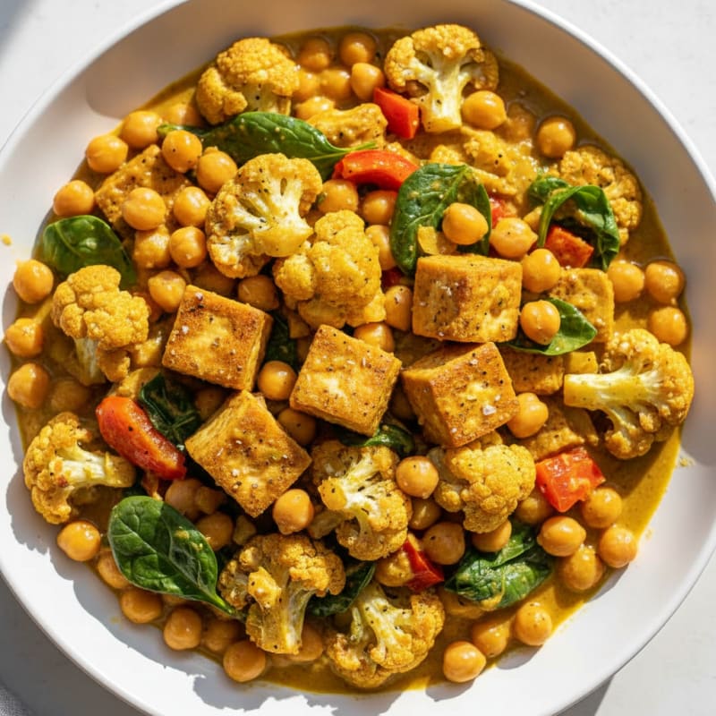 Roasted Vegetable and Chickpea Curry