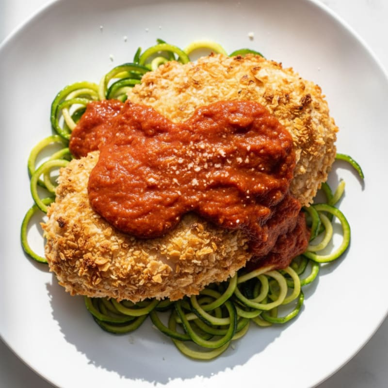 Parmesan-Crusted Chicken with Marinara Sauce