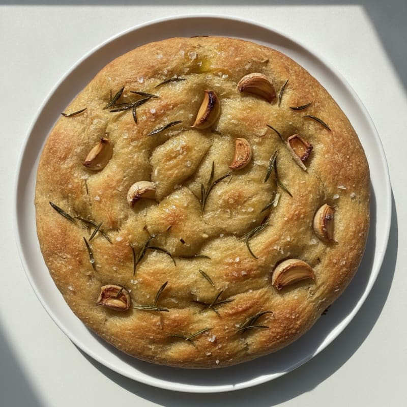 High-Protein Garlic Herb Focaccia