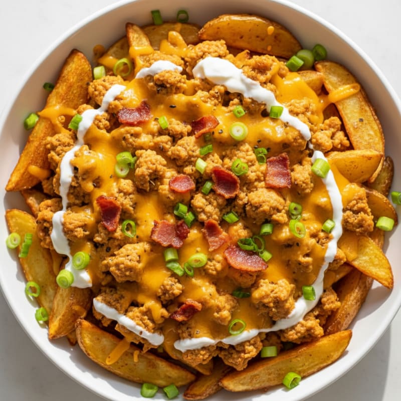 Clean-Eating Loaded Bacon Cheese Fries