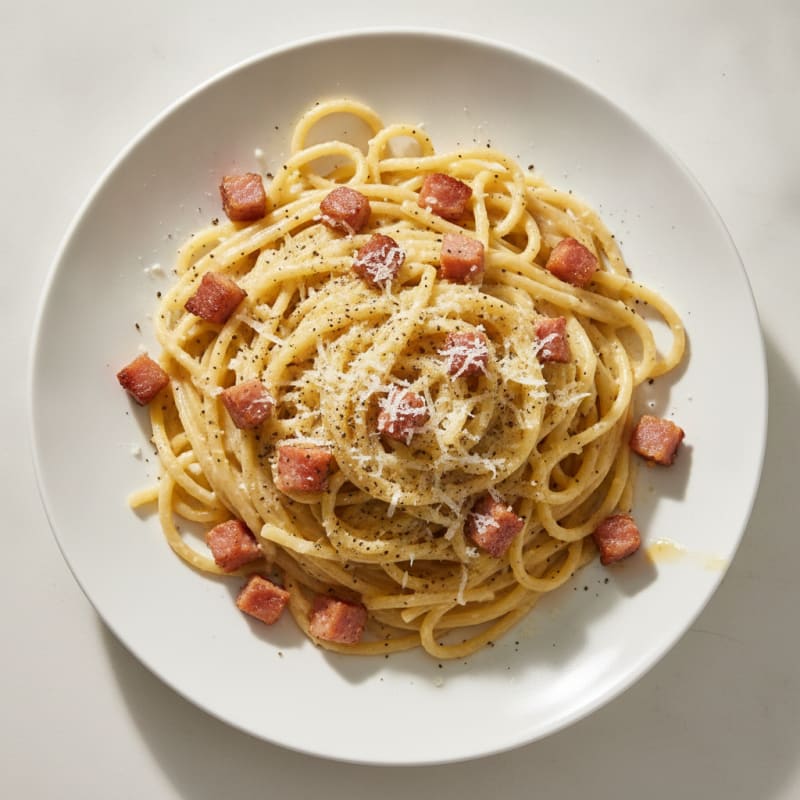 Classic Pancetta Carbonara with Pecorino Romano