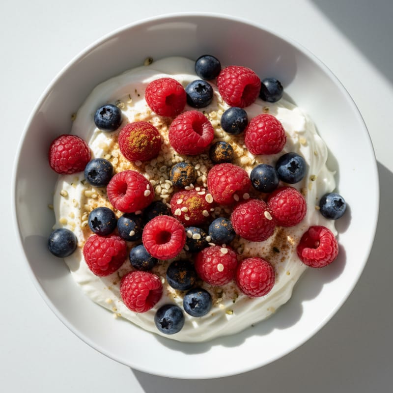 Creamy Greek Yogurt Protein Bowl with Mixed Berries