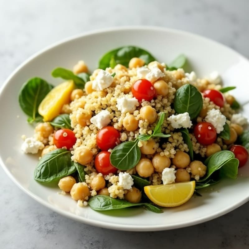 Chickpea and Quinoa Salad with Lemon Vinaigrette
