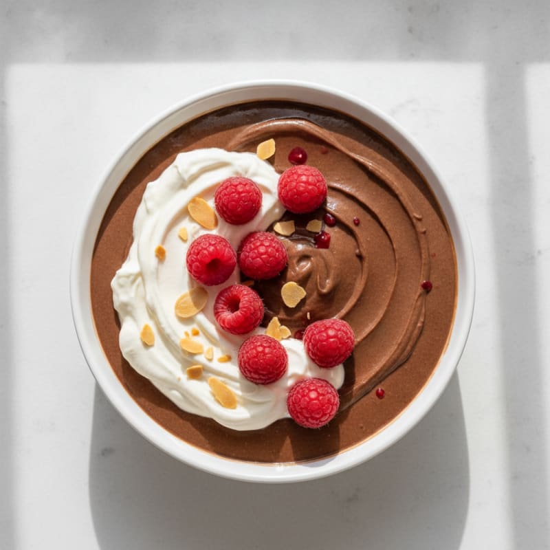 Silky Chocolate Protein Pudding with Greek Yogurt
