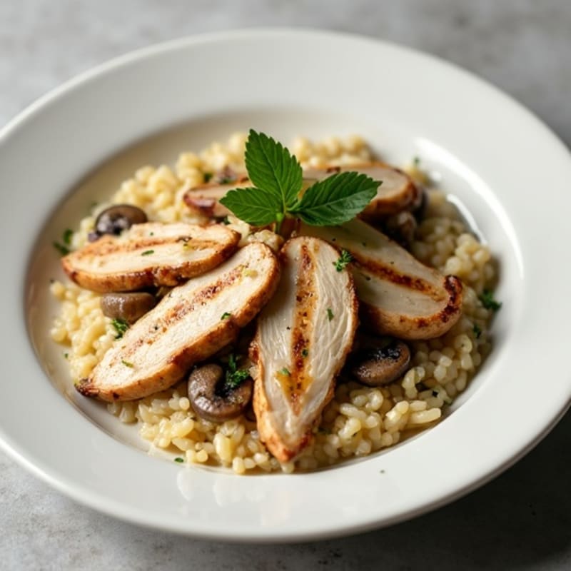 Herb-Infused Creamy Mushroom Risotto