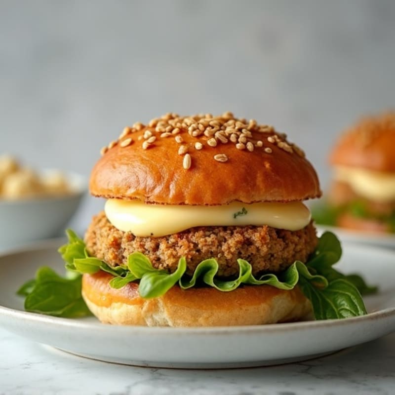 Crispy Baked Mozzarella-Stuffed Turkey Burger