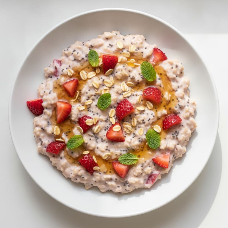 Strawberry Shortcake Overnight Oats