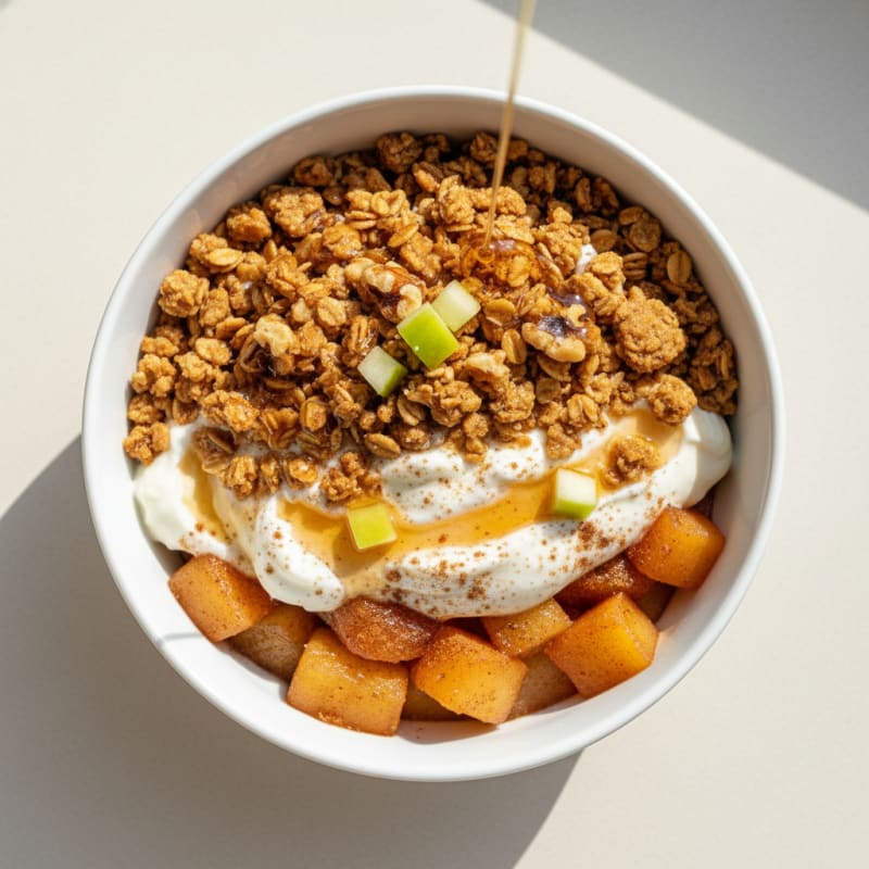 Cinnamon-Sugar Apple Crumble with Oats
