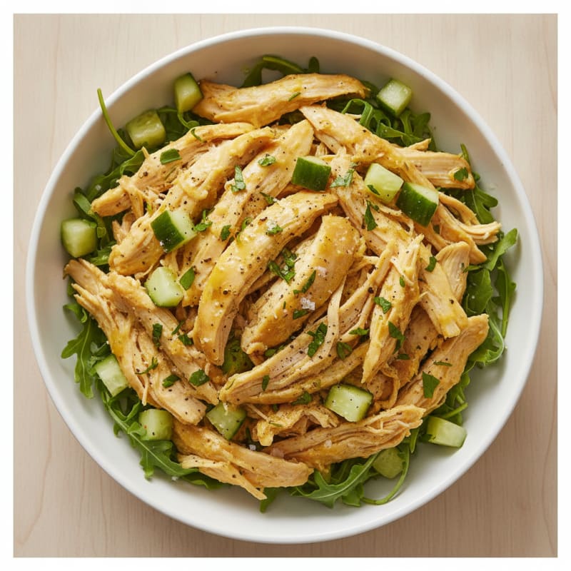 Zesty Lemon-Herb Shredded Chicken Bowl