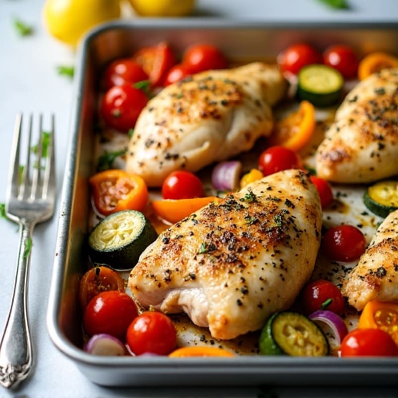 Sheet Pan Lemon Herb Chicken and Roasted Vegetables