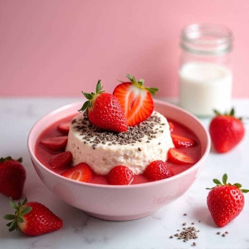 Fresh Strawberry Shortcake Overnight Oats