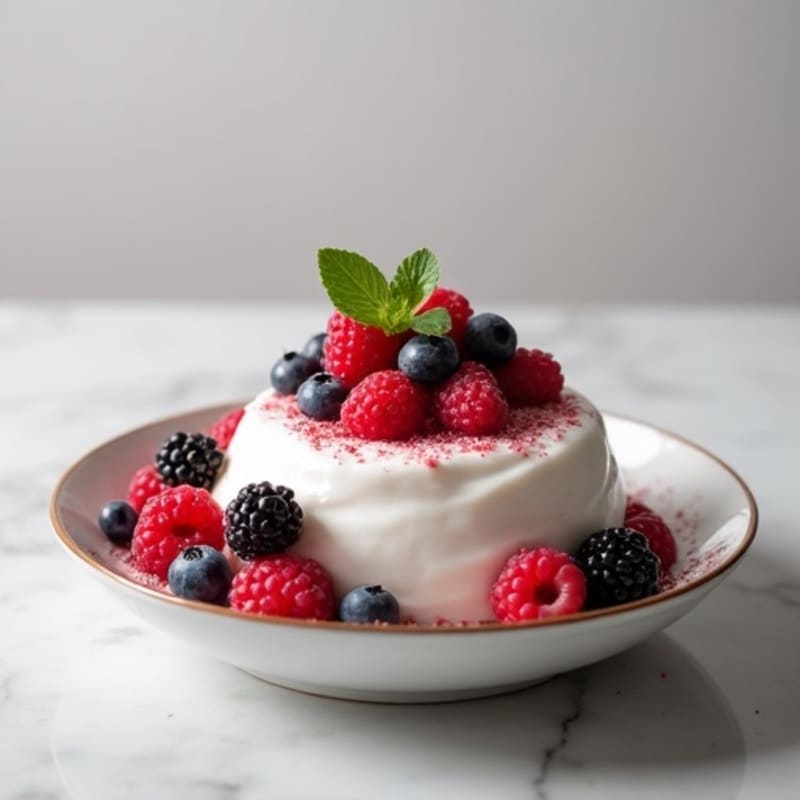 Silky Protein Yogurt Mousse with Mixed Berries