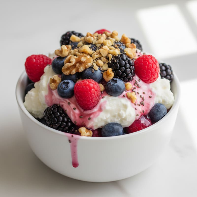 Creamy Greek Yogurt Protein Parfait with Mixed Berries