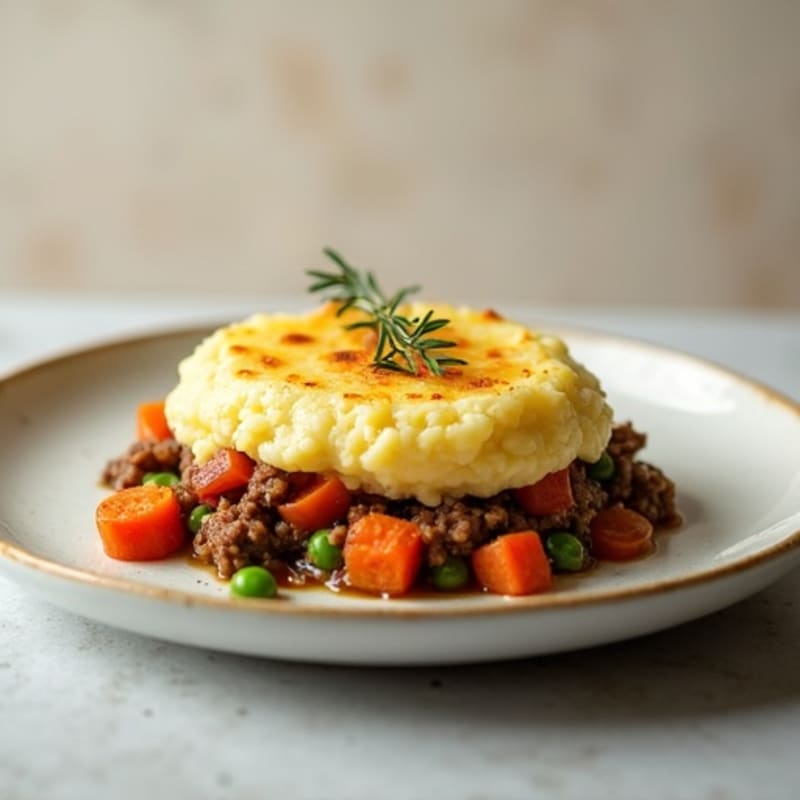 Savory Lean Ground Beef Shepherd's Pie with Creamy Cauliflower Mash