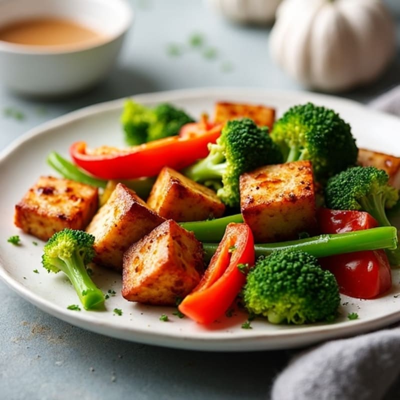Maple Glazed Tempeh Stir-Fry with Fresh Vegetables